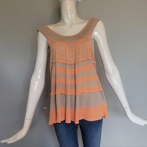 Free People Knit Tiered Swing Tank, VGUC, Size M